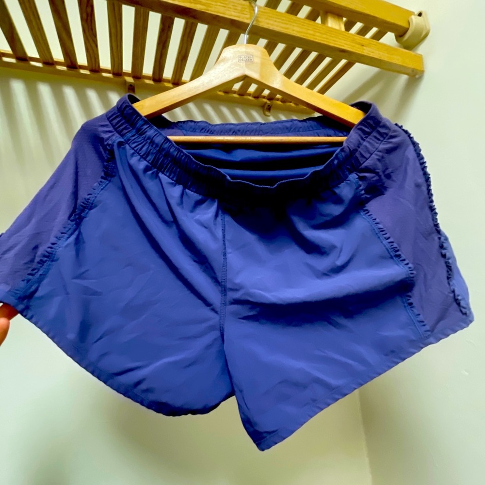 Lululemon size 8 purple shorts with ruffles